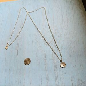 Stella & Dot Initial L lowercase Silver Necklace